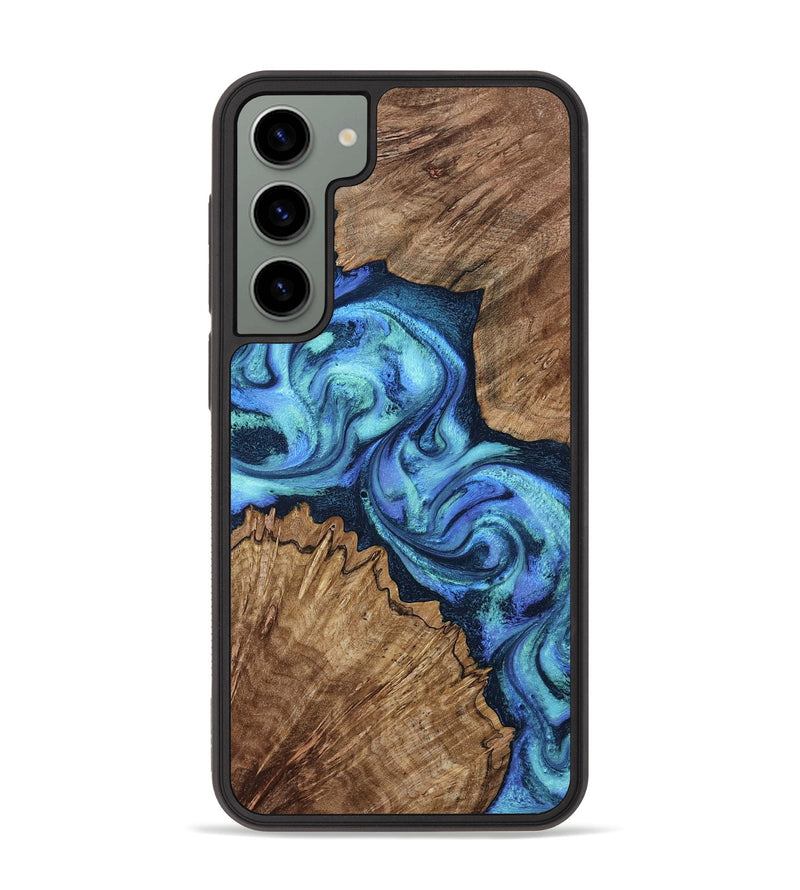 Galaxy S23 Plus Wood Phone Case - Enoch (Blue, 802105)