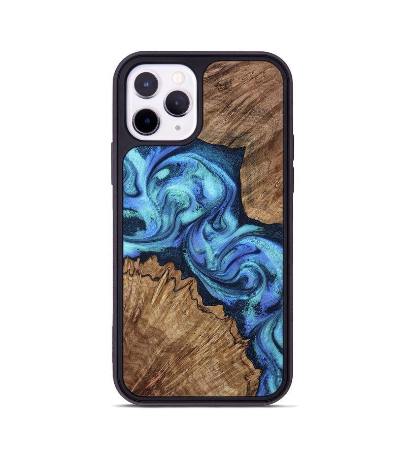 iPhone 11 Pro Wood Phone Case - Enoch (Blue, 802105)