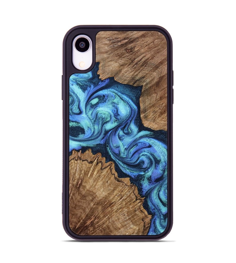 iPhone Xr Wood Phone Case - Enoch (Blue, 802105)