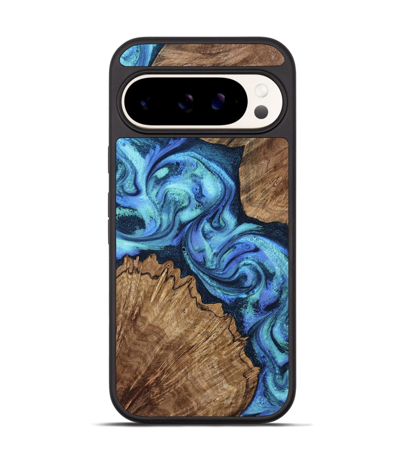 Pixel 9 Wood Phone Case - Enoch (Blue, 802105)