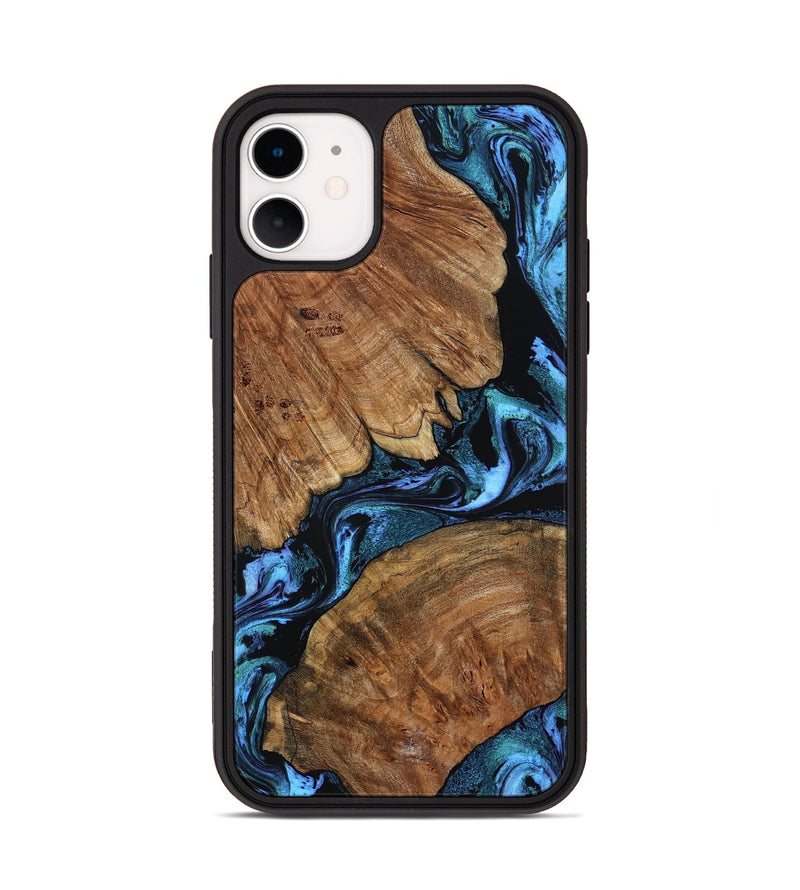 iPhone 11 Wood Phone Case - Danika (Blue, 802107)
