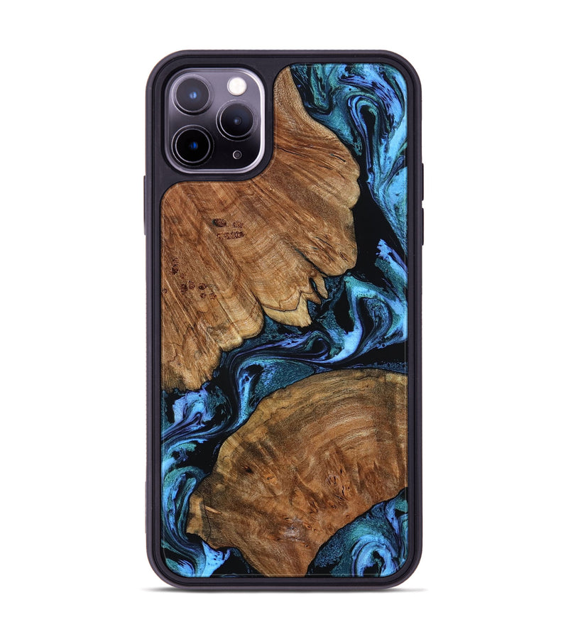 iPhone 11 Pro Max Wood Phone Case - Danika (Blue, 802107)