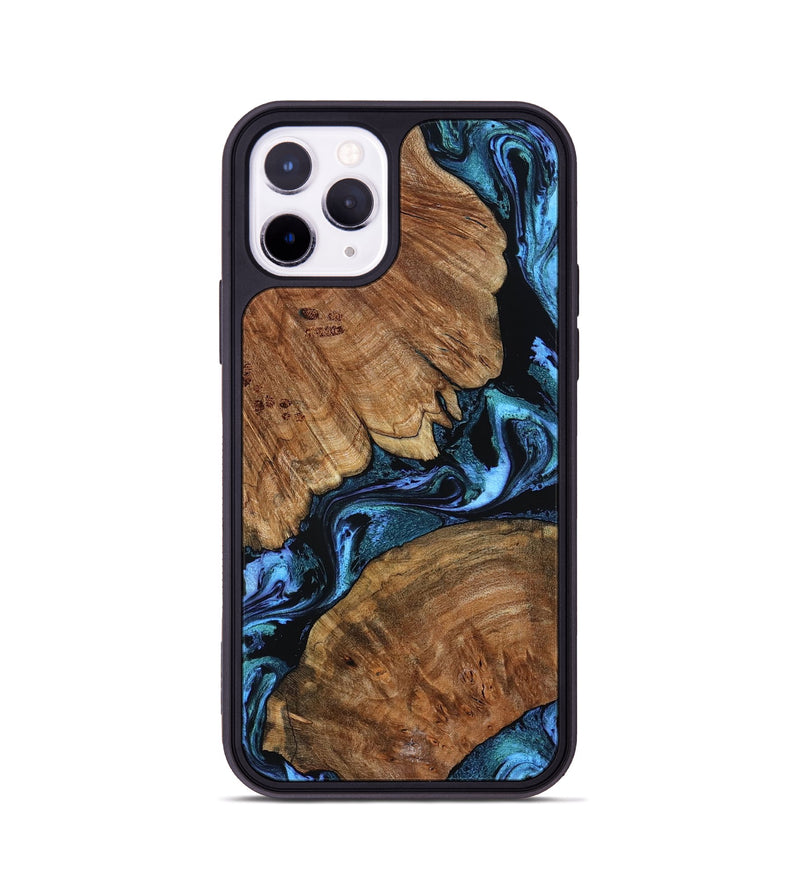 iPhone 11 Pro Wood Phone Case - Danika (Blue, 802107)