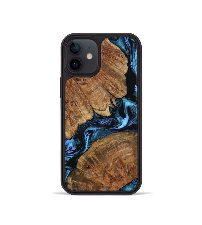 iPhone 12 mini Wood Phone Case - Danika (Blue, 802107)