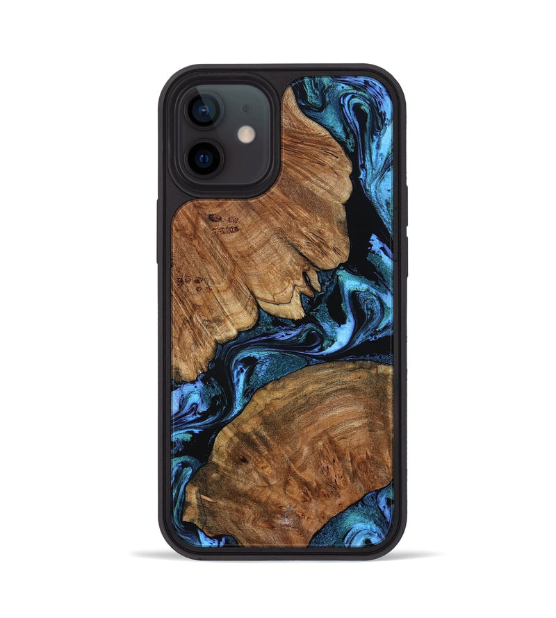 iPhone 12 Wood Phone Case - Danika (Blue, 802107)