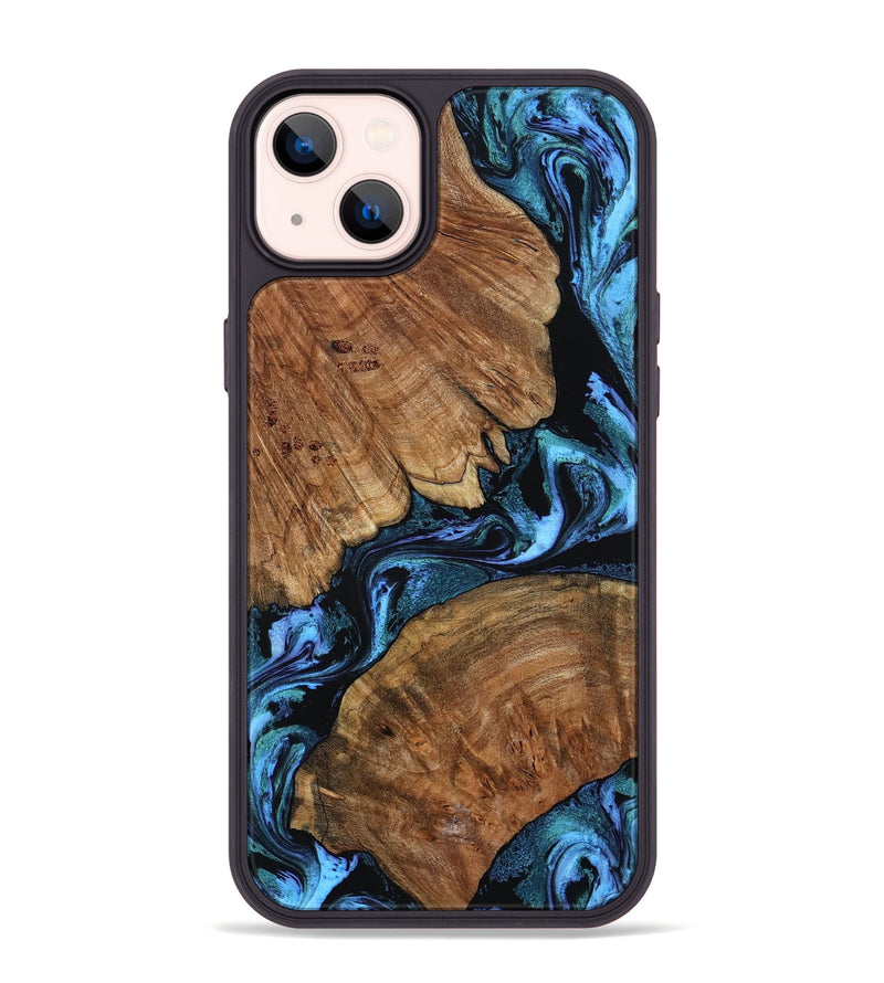 iPhone 14 Plus Wood Phone Case - Danika (Blue, 802107)