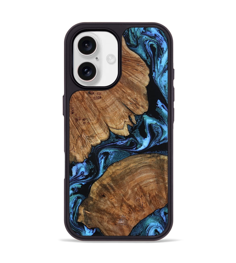 iPhone 17 Wood Phone Case - Danika (Blue, 802107)