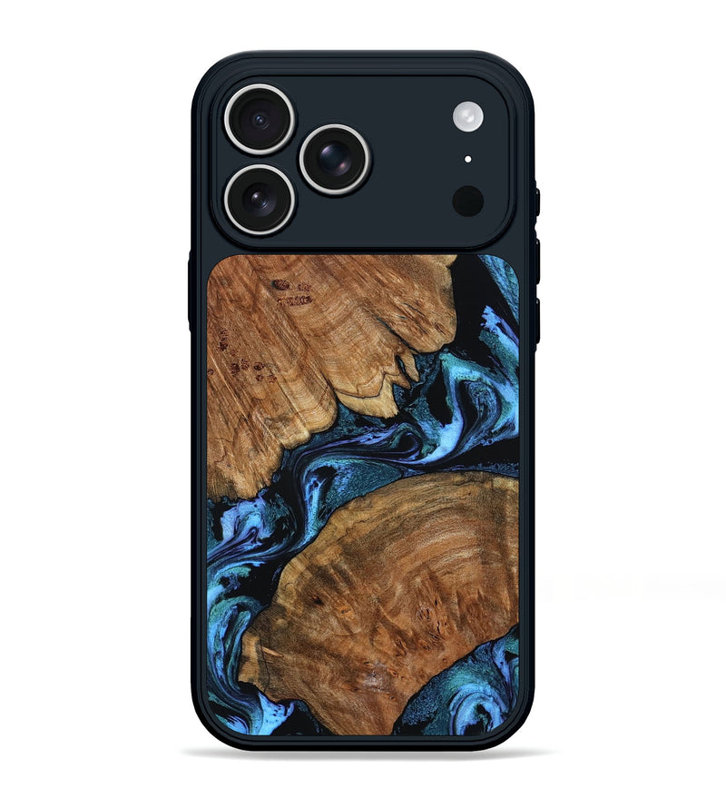 iPhone 17 Pro Max Wood Phone Case - Danika (Blue, 802107)