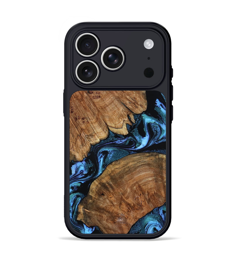iPhone 17 Pro Wood Phone Case - Danika (Blue, 802107)