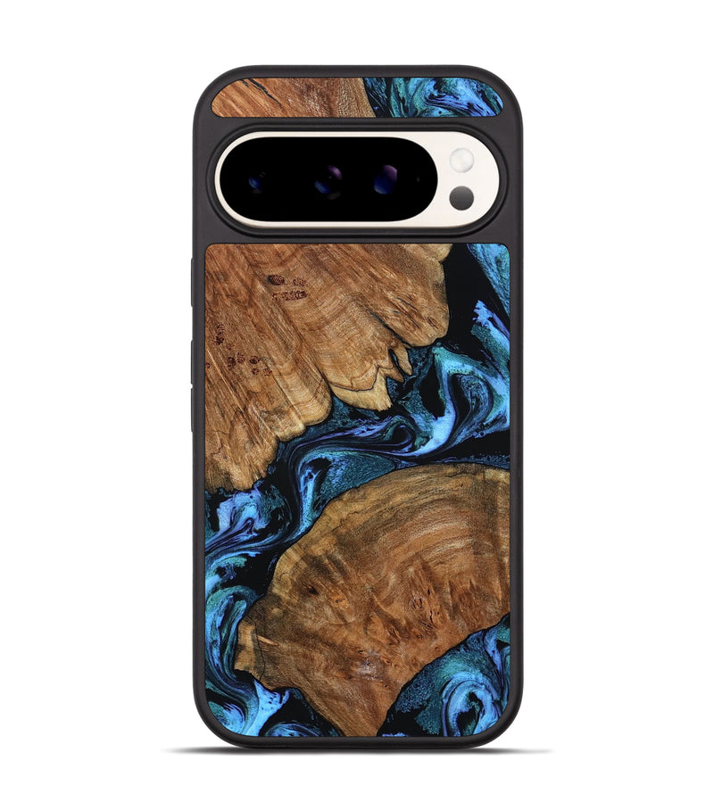 Pixel 9 Wood Phone Case - Danika (Blue, 802107)