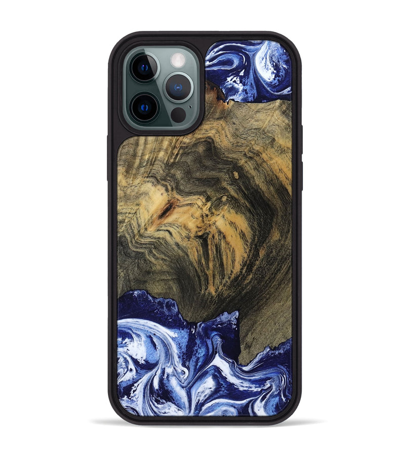 iPhone 12 Pro Max Wood Phone Case - Lori (Blue, 802108)