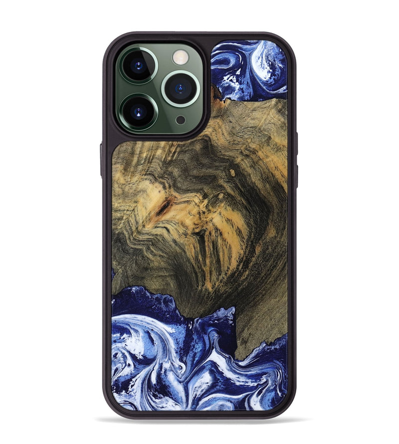 iPhone 13 Pro Max Wood Phone Case - Lori (Blue, 802108)