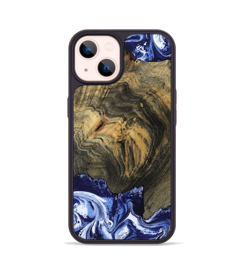 iPhone 14 Wood Phone Case - Lori (Blue, 802108)