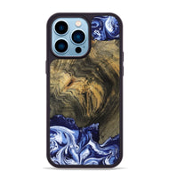 iPhone 14 Pro Max Wood Phone Case - Lori (Blue, 802108)