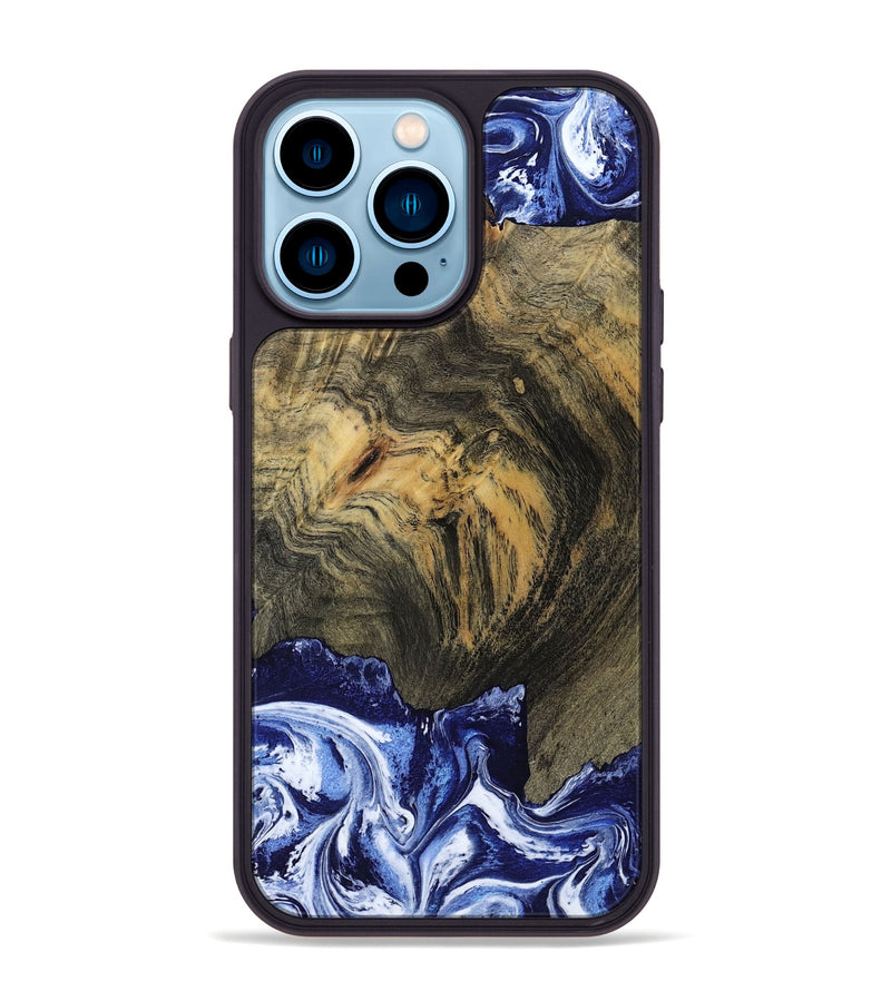 iPhone 14 Pro Max Wood Phone Case - Lori (Blue, 802108)