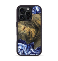 iPhone 16 Pro Wood Phone Case - Lori (Blue, 802108)
