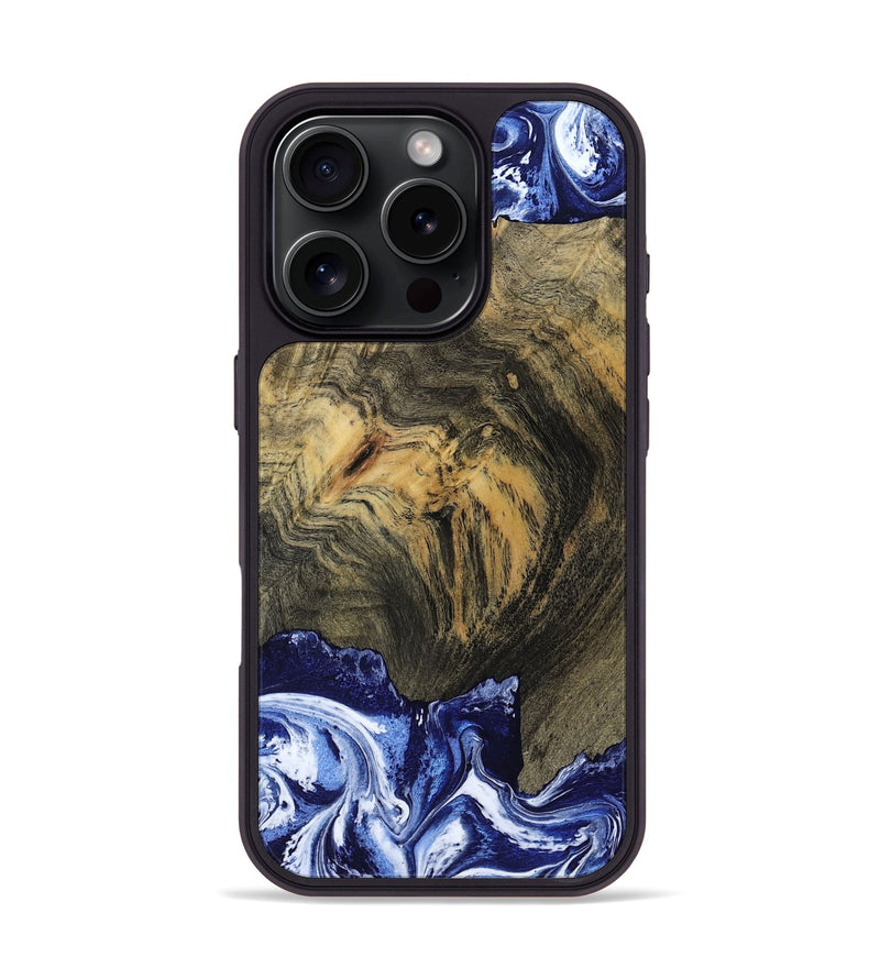 iPhone 16 Pro Wood Phone Case - Lori (Blue, 802108)