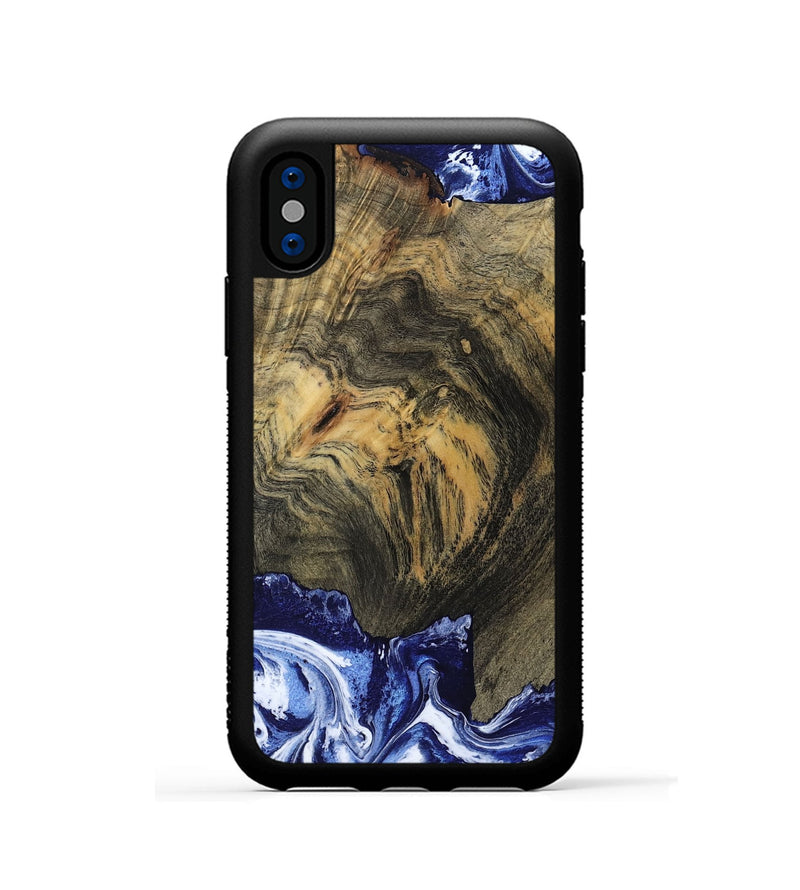 iPhone Xs Wood Phone Case - Lori (Blue, 802108)