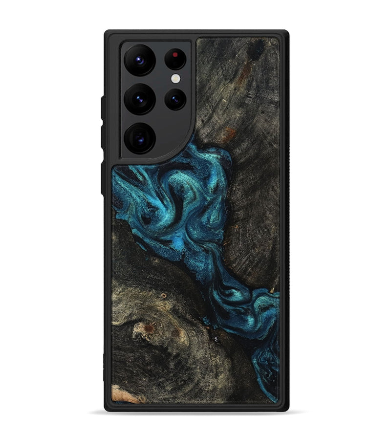 Galaxy S22 Ultra Wood Phone Case - Tad (Blue, 802109)