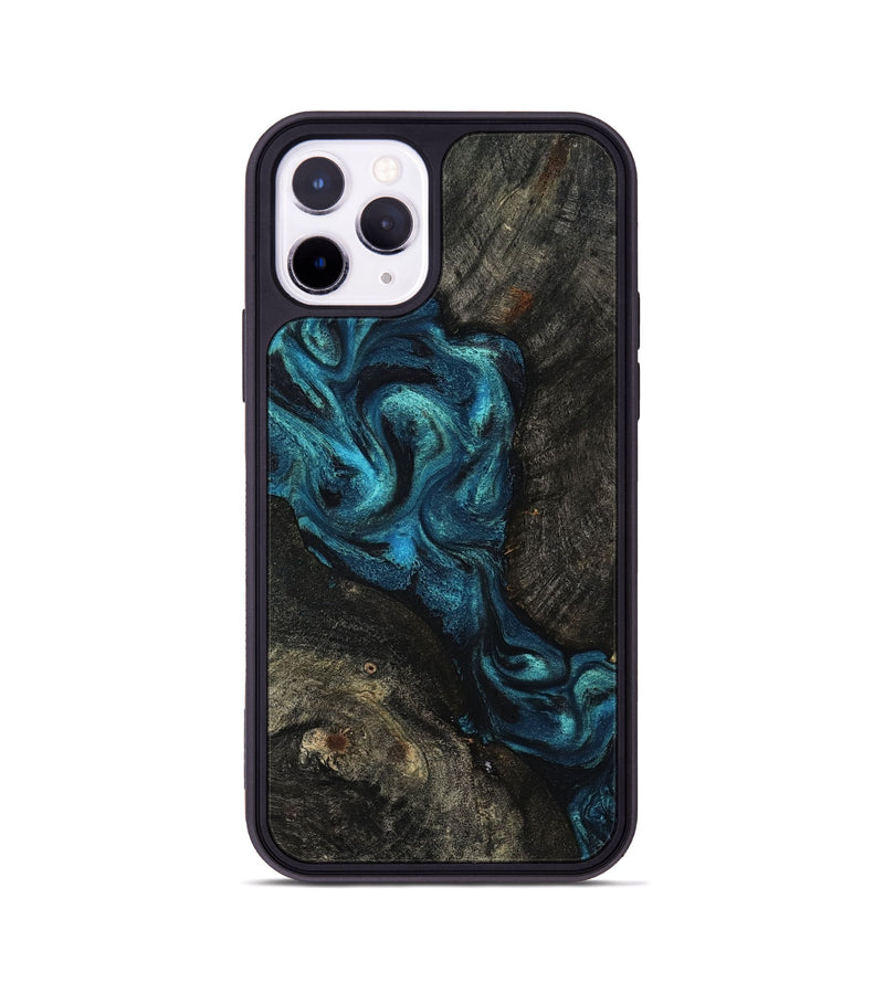 iPhone 11 Pro Wood Phone Case - Tad (Blue, 802109)