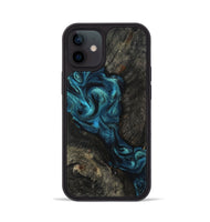 iPhone 12 Wood Phone Case - Tad (Blue, 802109)