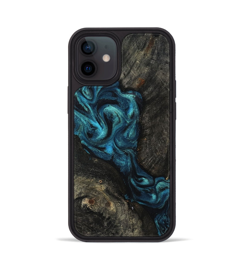 iPhone 12 Wood Phone Case - Tad (Blue, 802109)