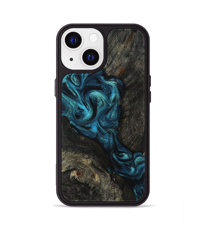 iPhone 13 Wood Phone Case - Tad (Blue, 802109)