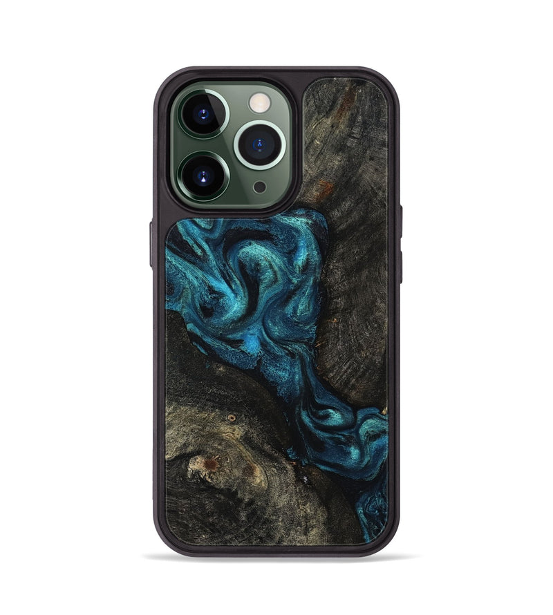 iPhone 13 Pro Wood Phone Case - Tad (Blue, 802109)