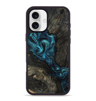 iPhone 16 Plus Wood Phone Case - Tad (Blue, 802109)