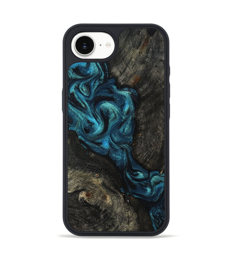 iPhone 16e Wood Phone Case - Tad (Blue, 802109)