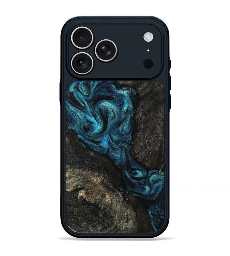 iPhone 17 Pro Max Wood Phone Case - Tad (Blue, 802109)