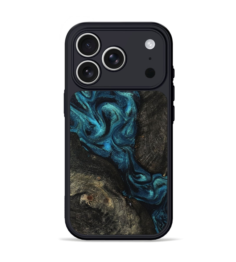 iPhone 17 Pro Wood Phone Case - Tad (Blue, 802109)