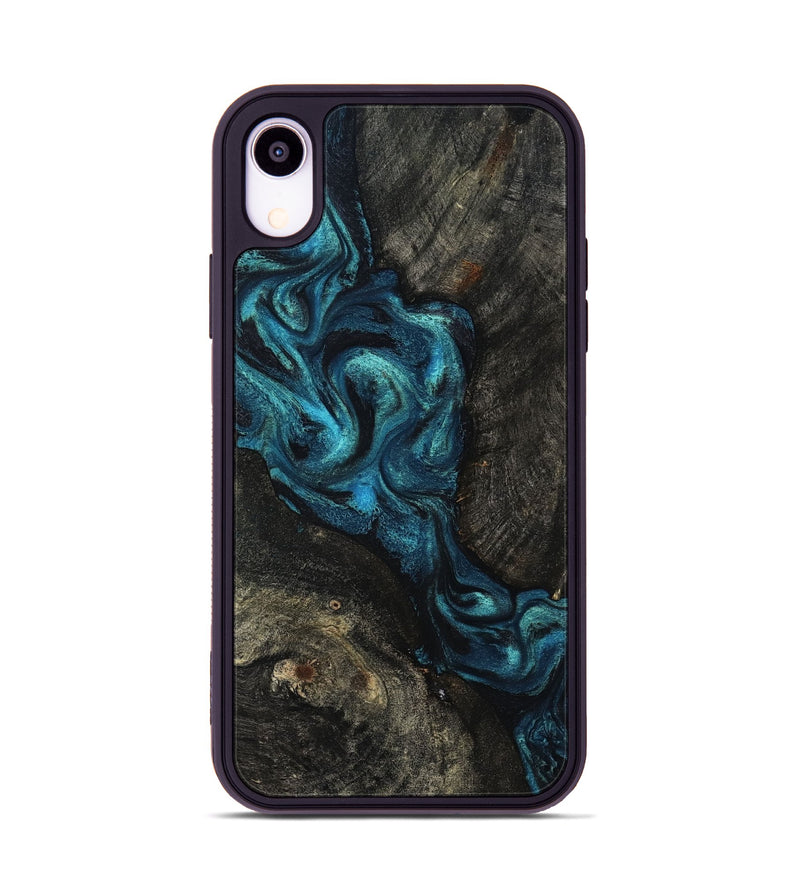 iPhone Xr Wood Phone Case - Tad (Blue, 802109)