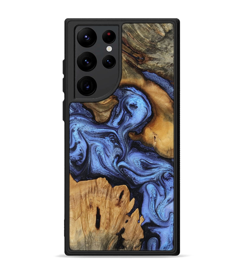 Galaxy S22 Ultra Wood Phone Case - Jasmine (Blue, 802110)