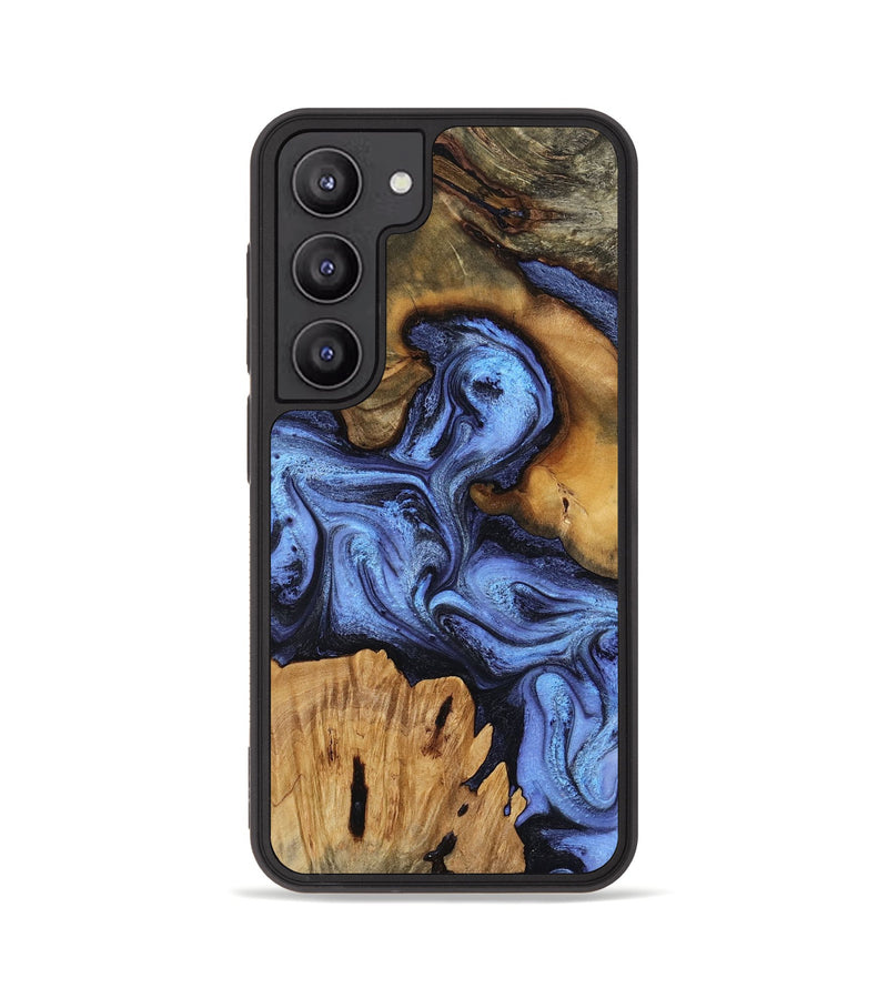 Galaxy S23 Wood Phone Case - Jasmine (Blue, 802110)