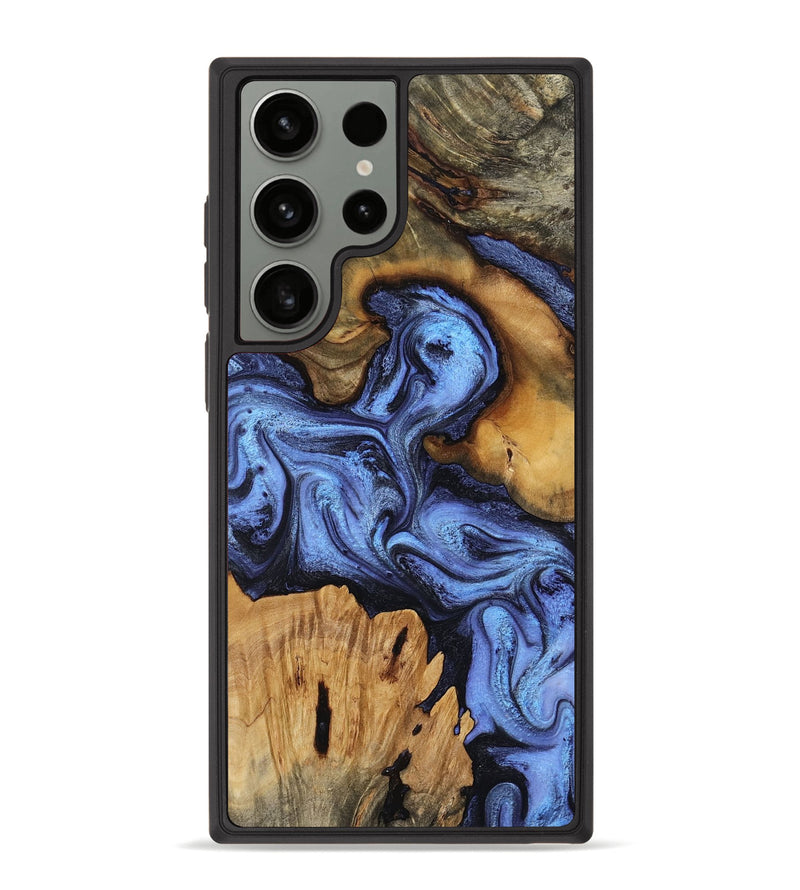 Galaxy S23 Ultra Wood Phone Case - Jasmine (Blue, 802110)