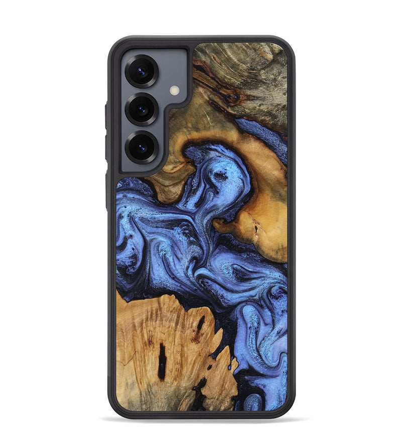 Galaxy S25 Plus Wood Phone Case - Jasmine (Blue, 802110)
