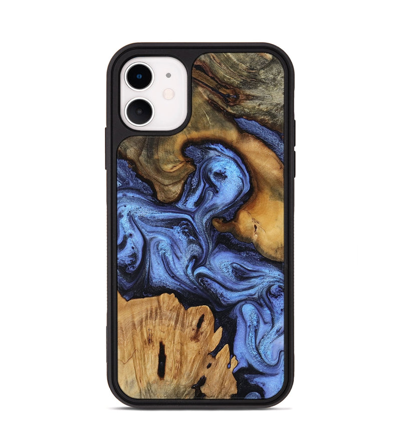 iPhone 11 Wood Phone Case - Jasmine (Blue, 802110)