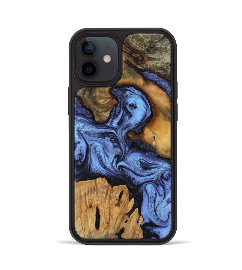 iPhone 12 Wood Phone Case - Jasmine (Blue, 802110)