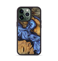 iPhone 13 Pro Wood Phone Case - Jasmine (Blue, 802110)