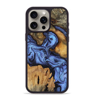 iPhone 15 Pro Max Wood Phone Case - Jasmine (Blue, 802110)