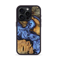 iPhone 15 Pro Wood Phone Case - Jasmine (Blue, 802110)