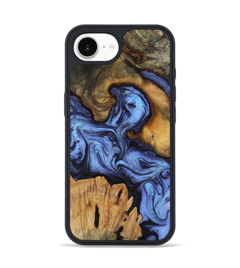 iPhone 16e Wood Phone Case - Jasmine (Blue, 802110)