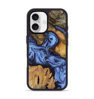 iPhone 17 Wood Phone Case - Jasmine (Blue, 802110)