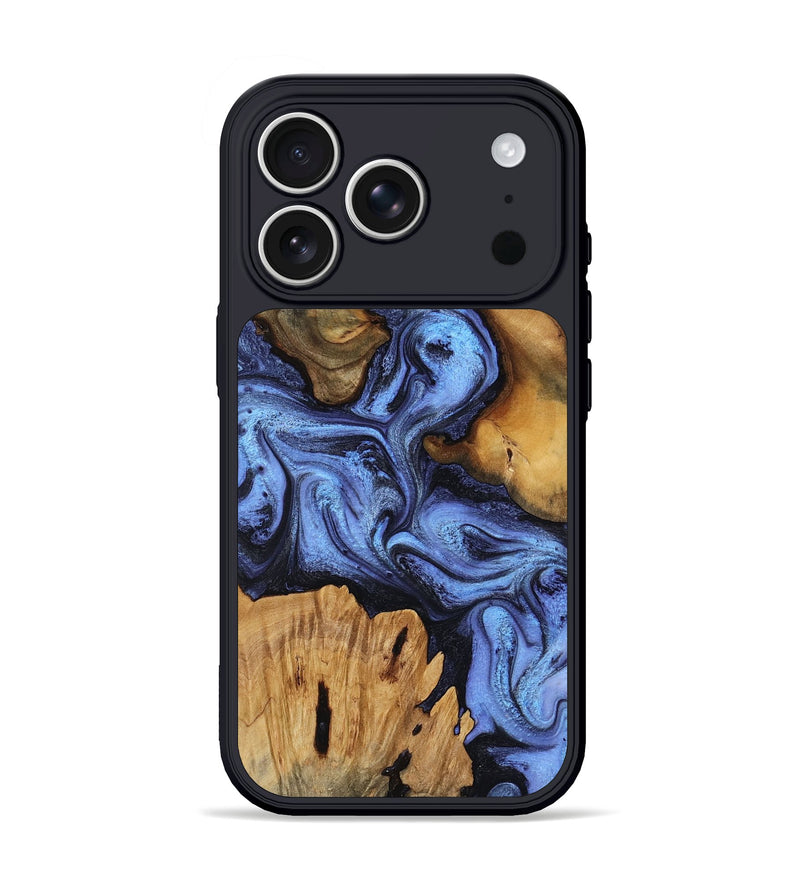 iPhone 17 Pro Wood Phone Case - Jasmine (Blue, 802110)