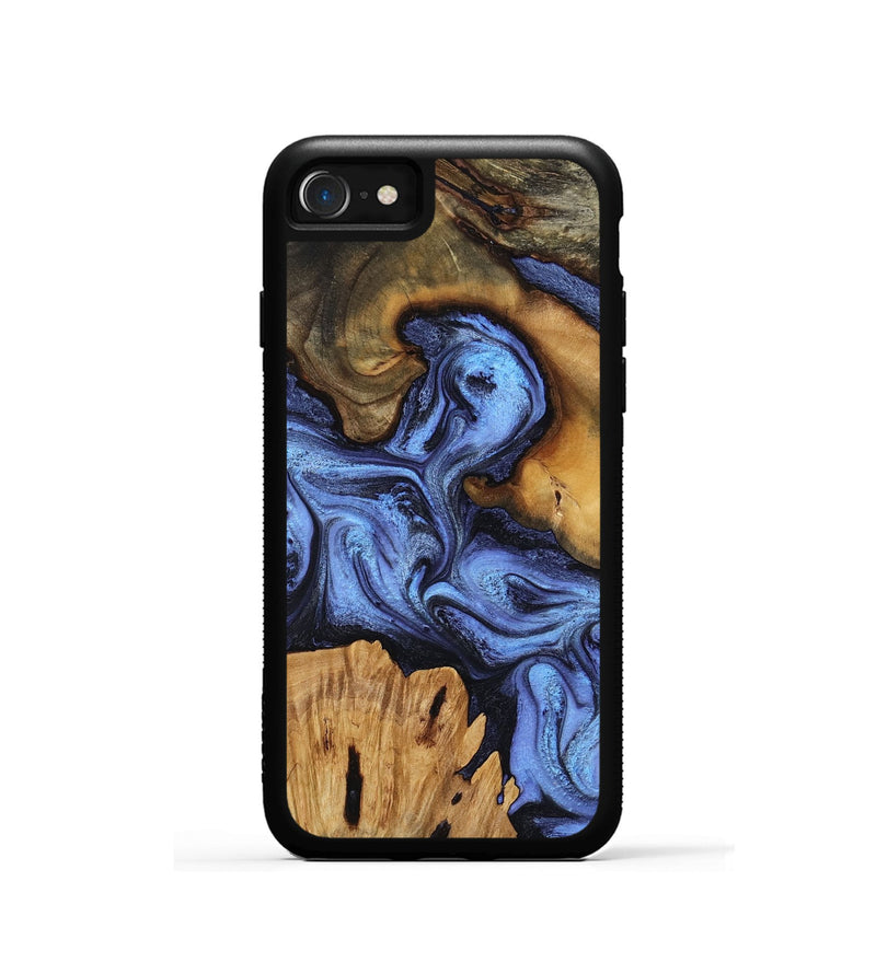 iPhone SE Wood Phone Case - Jasmine (Blue, 802110)