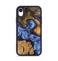 iPhone Xr Wood Phone Case - Jasmine (Blue, 802110)