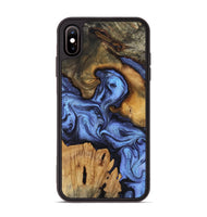 iPhone Xs Max Wood Phone Case - Jasmine (Blue, 802110)