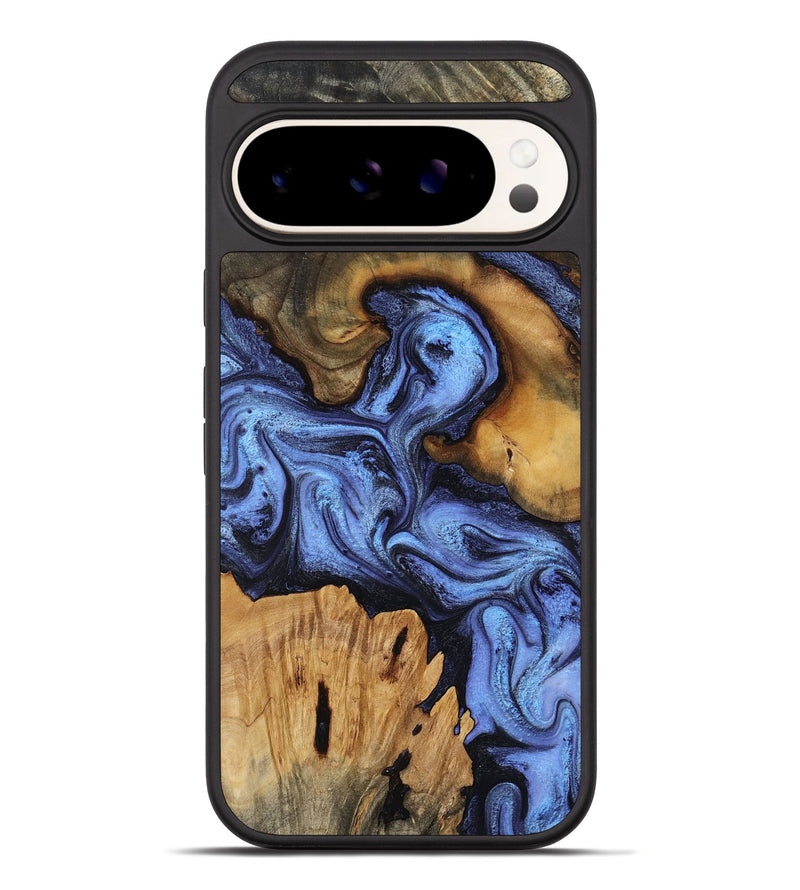 Pixel 10 Pro XL Wood Phone Case - Jasmine (Blue, 802110)