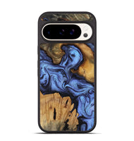Pixel 9 Wood Phone Case - Jasmine (Blue, 802110)